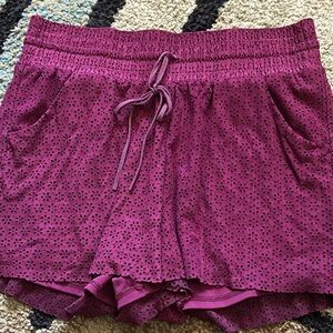 Maurices Magenta Lace Textured Shorts